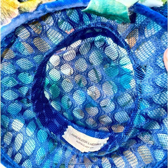 Adam, Meldrum and Anderson Vintage Woman’s Hat Blue Flowers and Feathers - Picture 4 of 12